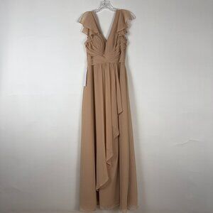 NWT-AZAZIE Omari Bridesmaid Dress, SAND (102#) Color, Size 4A (US)